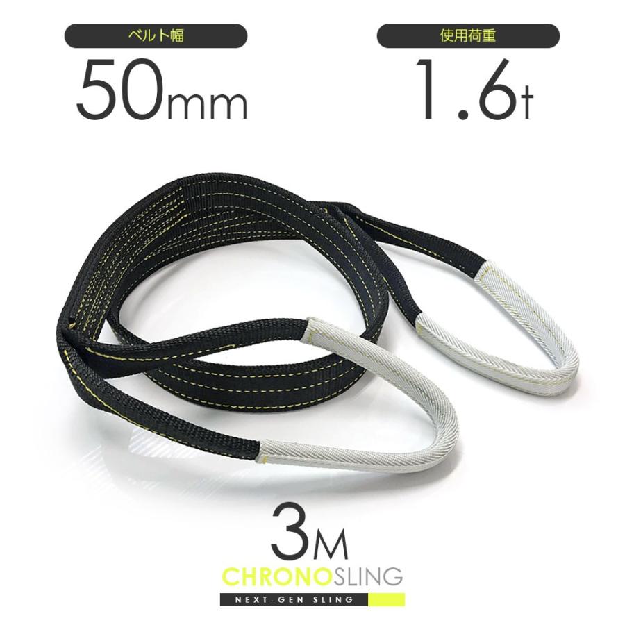 国産ベルトスリング 50mmx3m 使用荷重1.6t JIS3等級 スリングベルト
