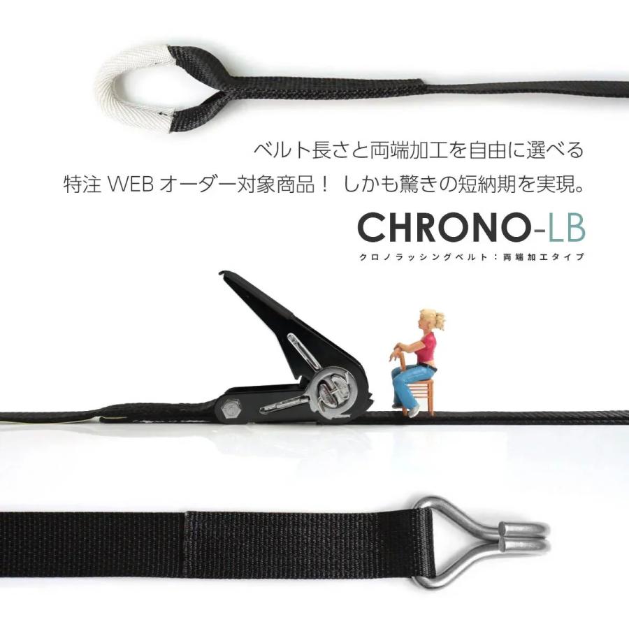 新品未使用　巨象印ラッシングベルト　LV50安全荷重800kg ラッシングベルト クロノラッシングベルト JIS規格 黒 50mm 最大