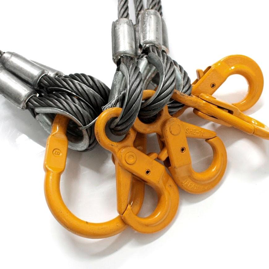HELP商品】4本吊 玉掛ワイヤー 12mm(4分) 1m 使用荷重:3t 黒(O/O HELP商品】4本吊 玉掛ワイヤー 12mm(4分) 1m 使用荷重:3t 黒(O/O