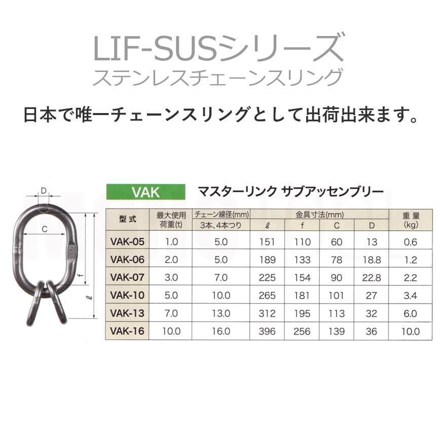 リフテック ステンレス マスターリンク サブアッセンブリー VAK リフテック ステンレス マスターリンク サブアッセンブリー VAK