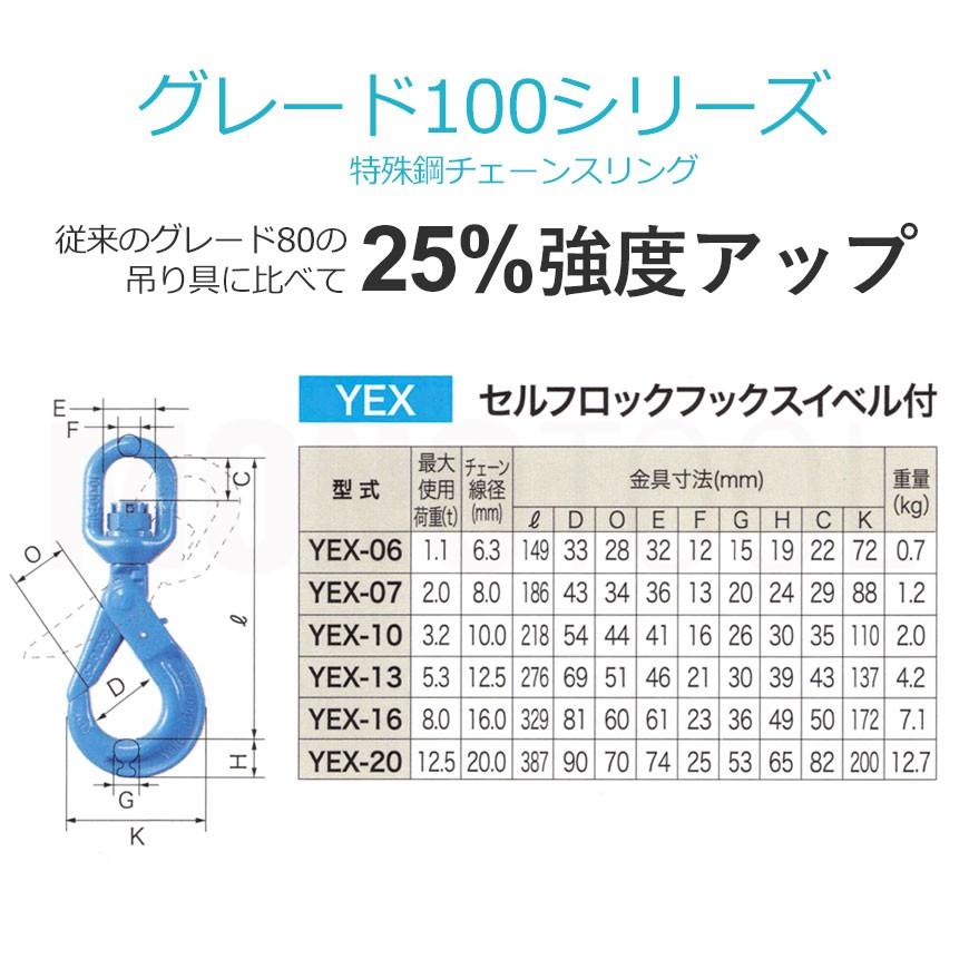 リフテック G100 セルフロックフックスイベル付 YEX-16 使用荷重8.0t φ16.0mm｜monotool｜02