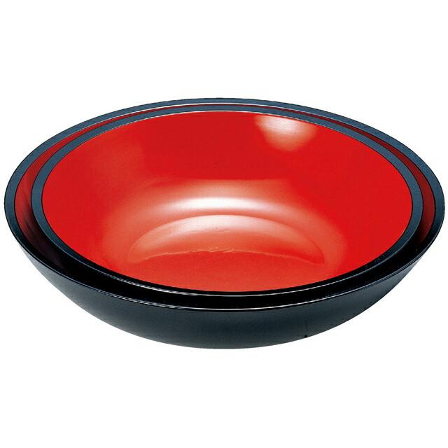 メラミン食器 こね鉢 黒内朱 M 尺6 福井クラフト
