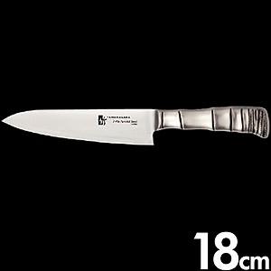 片岡製作所　包丁　タマハガネ　竹　牛刀　両刃　180mm　TK-1106