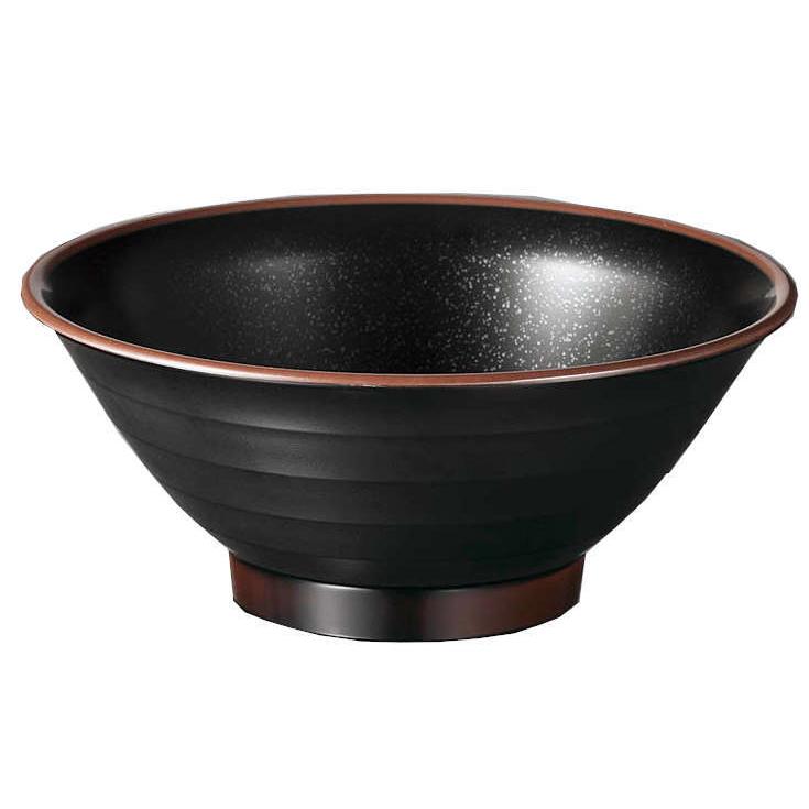 国際化工 マルケイ 天目・黒釉 反うどん鉢 天目 A93 TN メラミン食器