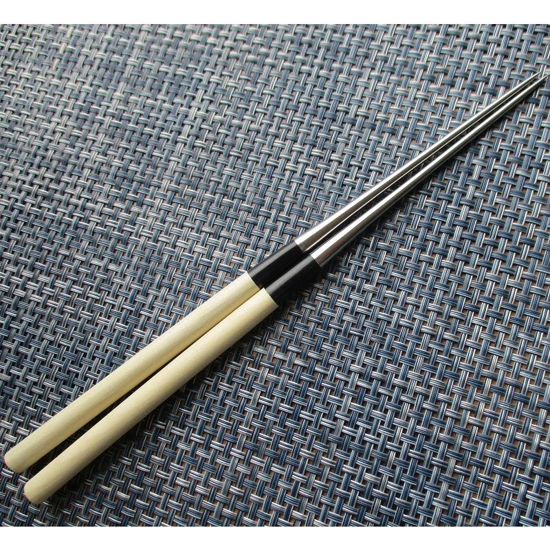 ステンレス製 盛箸 白木柄（水牛柄付） 150mm 15cm（盛り箸