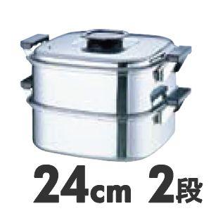 神子島製作所 桃印18-0丸型蒸器 27cm 3段 ステンレス 蒸し器