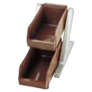 業務用GY SA 18-8ステンレス デラックス オーガナイザー 2段1列（2個入） ブラウン