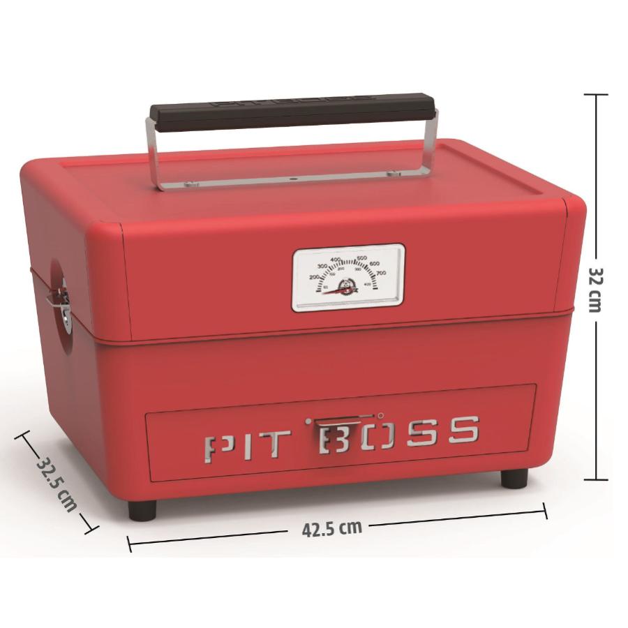 ポータブルチャコールグリル 赤　アメリカングリル　新品未使用品 ピットボス ポータブルアウトドアBBQ グリル レッド チャコール