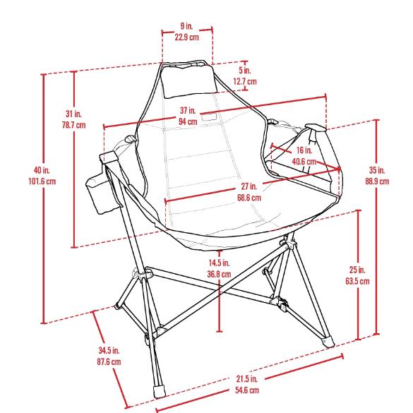 リオスイングハンモックチェア 【グレー】 Rioスイングハンモックチェア【簡単セットアップ】コンパクト、ポータブル、折りたたみ可能 ドリンク