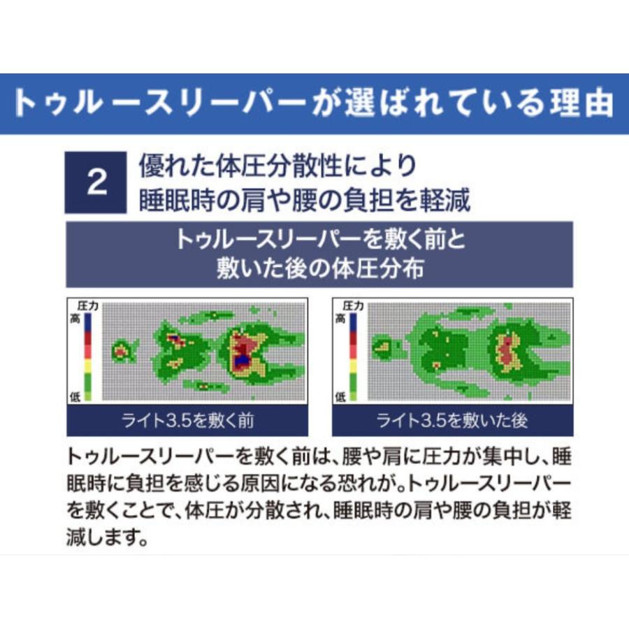 トゥルースリーパー ライト3.5（低反発マットレス）シングル 専用内