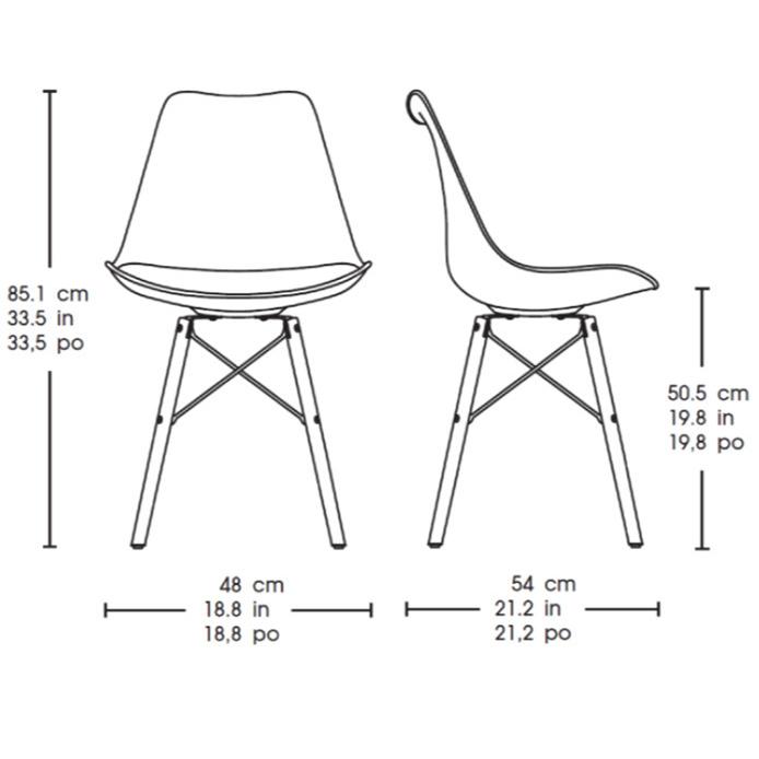 Bayside Furnishings アクセントチェア 2脚 ブラック 黒色