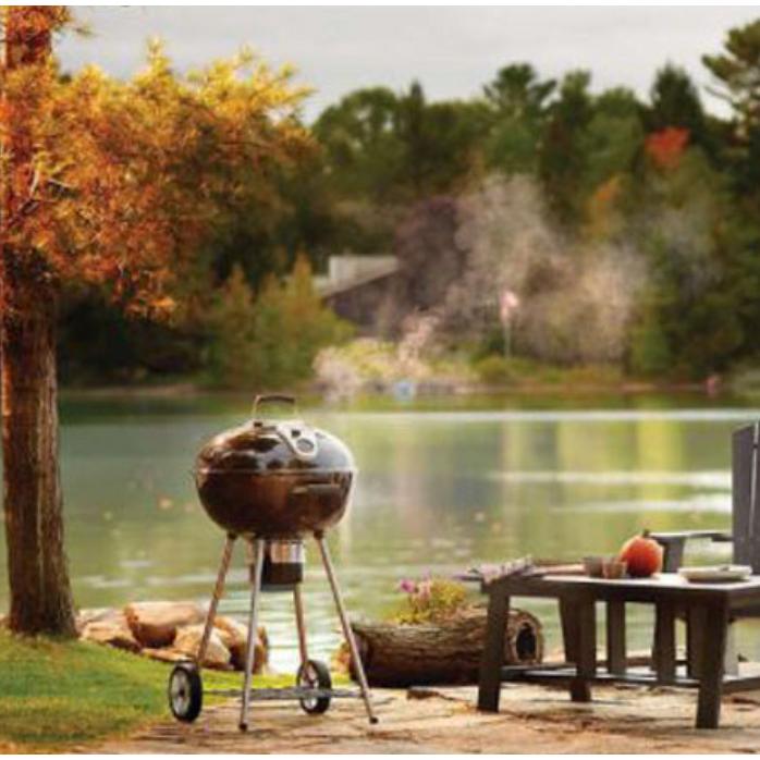 カバー付き Napoleon Charcoal Kettle Grill 赤外線グリル機