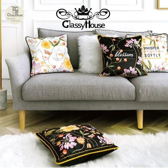 クッション お洒落 43ｃｍ 北欧 花柄 クラッシィハウス スタイリッシュフラワー柄クッション ブロッサムミックス43cm ホワイト C19ss 2 4 009 2 Classy House 通販 Yahoo ショッピング