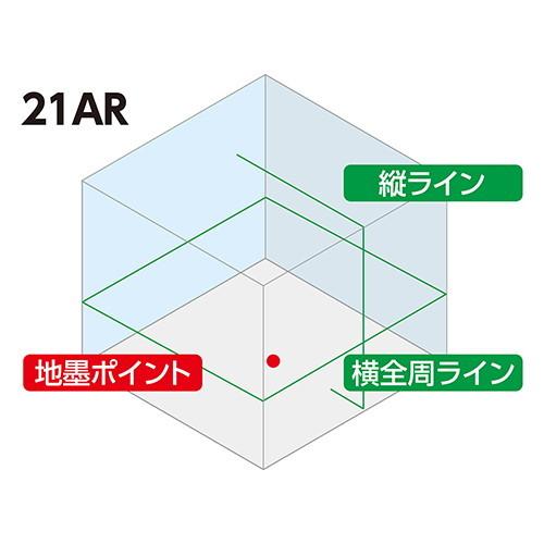 オンライン超高品質 シンワ レーザーロボ LEXIA 21ARグリーン 受光器・三脚セット　70872