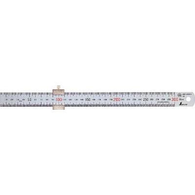 しょーた26.0cm シンワ 直尺 シルバー ストッパー付 30cm 76752 : モノえーる