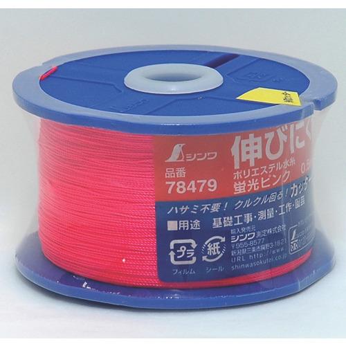 シンワ ポリエステル水糸 リール巻蛍光ピンク 細 0.5mm 500m 78479