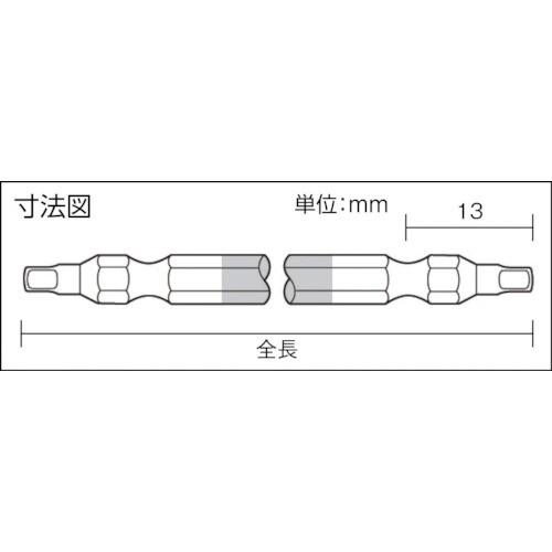 ANEX アネックス 四角カラービット1本組 □＃3×300 ACS-3330 : モノ