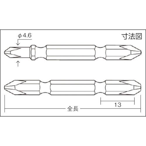 ANEX アネックス ハイパービット2本組 両頭コンビタイプ ＋2×＋3×110