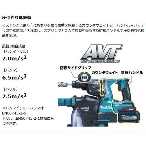 マキタ（makita） 充電式ハンマドリル 28mm HR001GRDXV (青) 【集じん