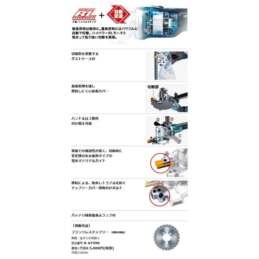 マキタ（makita） 充電式チップソーカッタ SC251DRG (18V/6.0Ah 