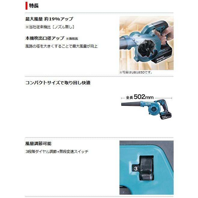 マキタ（makita） 充電式ブロワ UB144DRF 14.4V/3.0Ah(バッテリBL1430B 