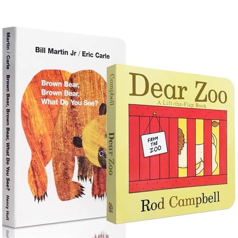 Brown Bear+Dear Zoo 2冊 ボードブック 英語絵本 お祝い プレゼント 0