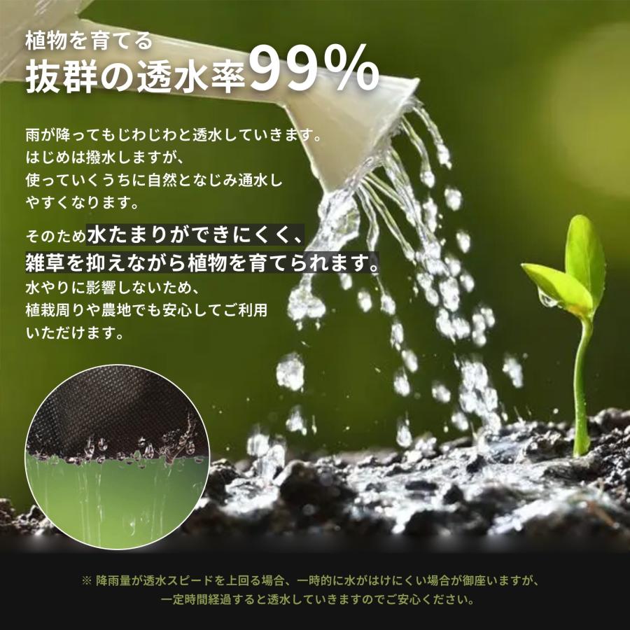 防草シート 2m×50m 【ドイツ製原料】 耐用年数最大10年 高密度不織布