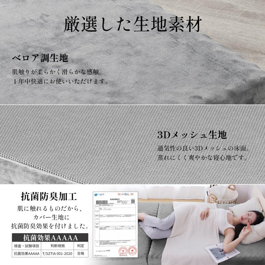 マットレス セミダブル 三つ折り【高密度ハード＋消臭タイプ】高反発 折りたたみ  高反発マットレス ベッドマットレス 極厚10cm 3つ折り 29D 220N 防災グッズ |  | 13