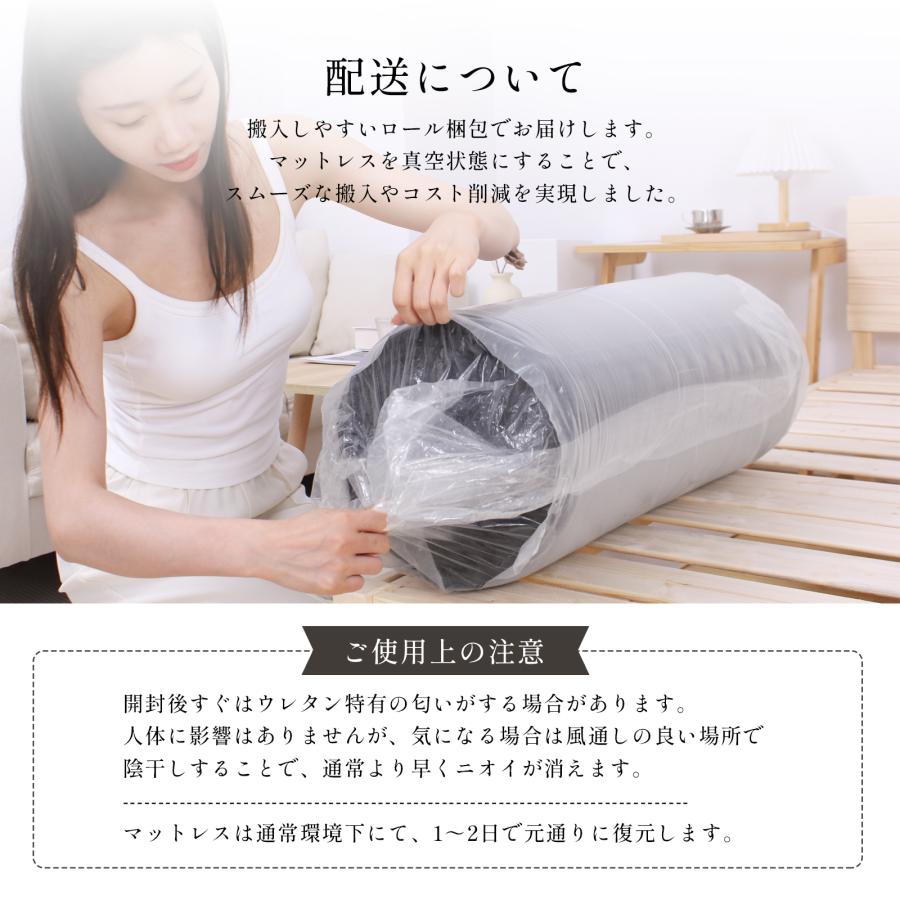マットレス セミダブル 三つ折り【高密度ハード＋消臭タイプ】高反発 折りたたみ  高反発マットレス ベッドマットレス 極厚10cm 3つ折り 29D 220N 防災グッズ |  | 22