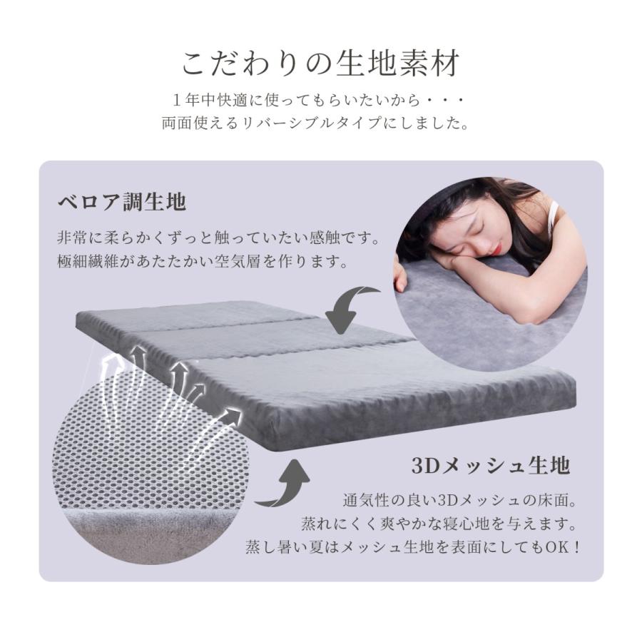 マットレス 折りたたみ 高反発 三つ折り 厚み 10cm 190N ダブル　布団 main_13810109.jpg