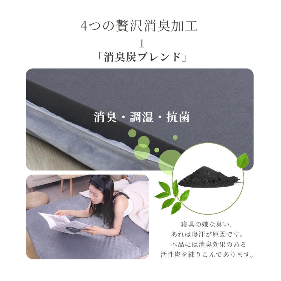 マットレス ダブル 三つ折り 高反発 折りたたみ高純度高反発マットレス