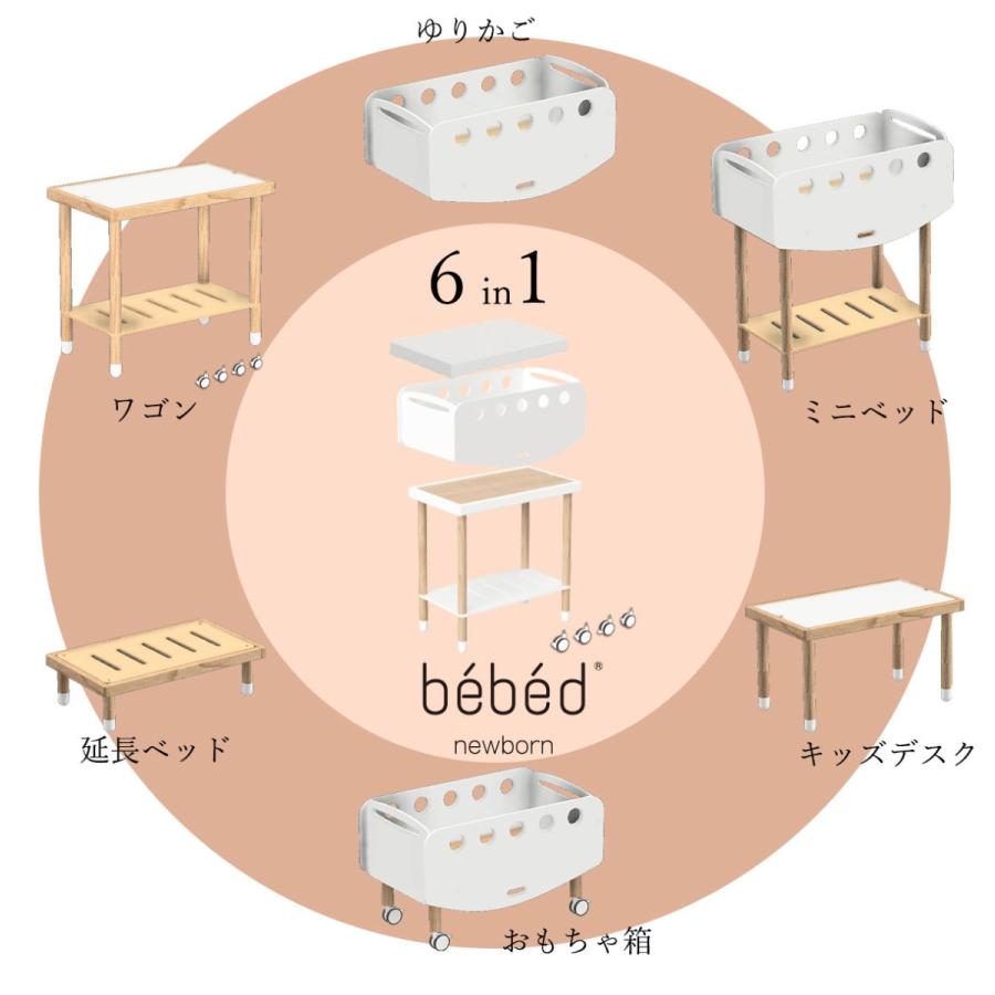 HOPPL べベッド ニューボーン 6WAYベビーワゴン ミニベッド