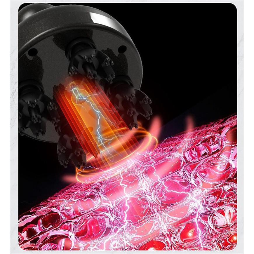 頭皮マッサージ機 ヘッドスパ 赤色LED EMS 頭皮エステ 電動頭皮