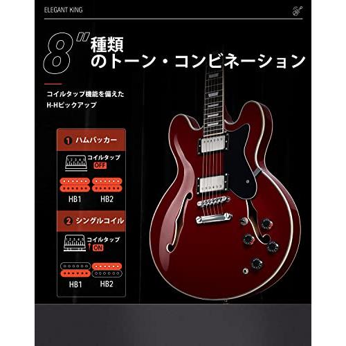 割引卸売 Donner セミアコギター エレキギター セミアコースティック