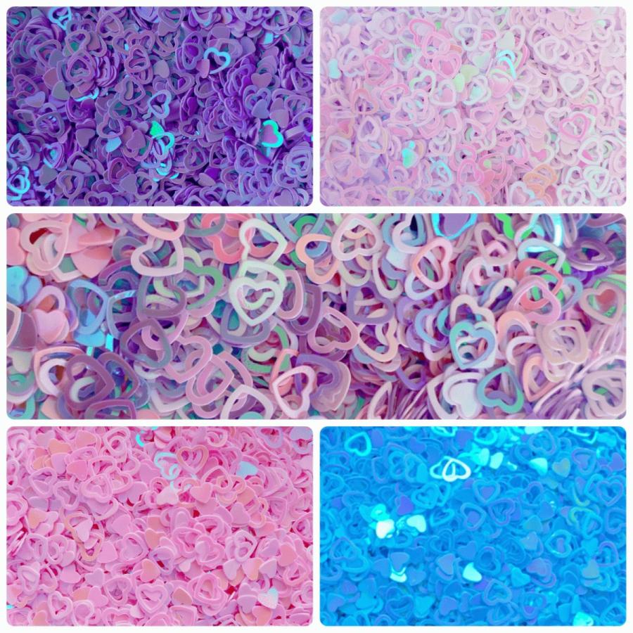 約10g キラキラ ハート コンフェッティ ホログラム スパンコール