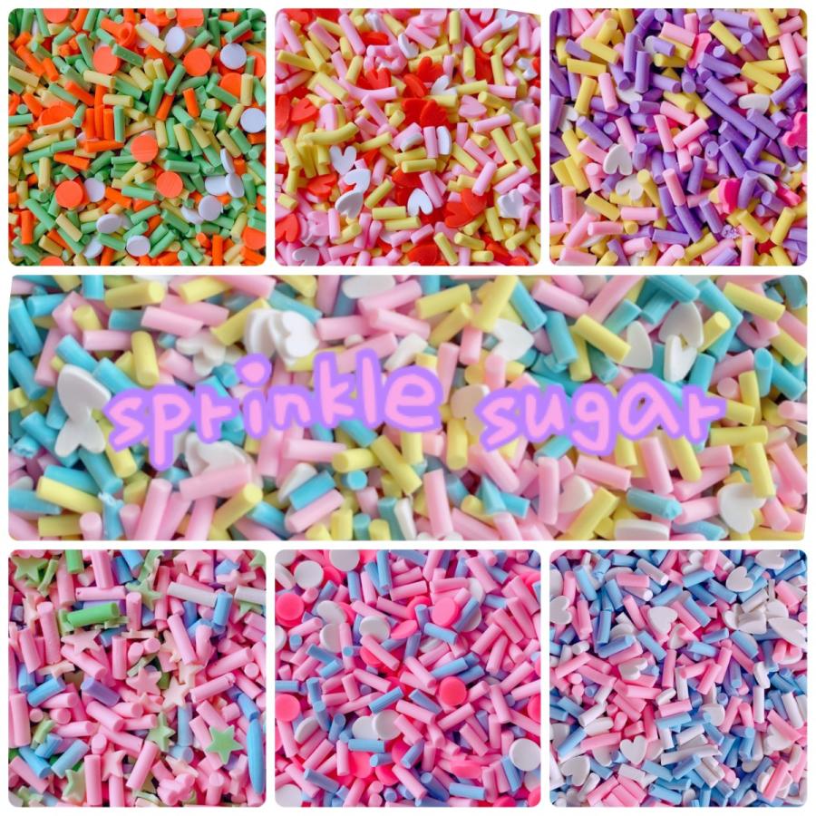 約10g スプリンクルシュガー デコパーツ 樹脂フレーク クレイフレーク