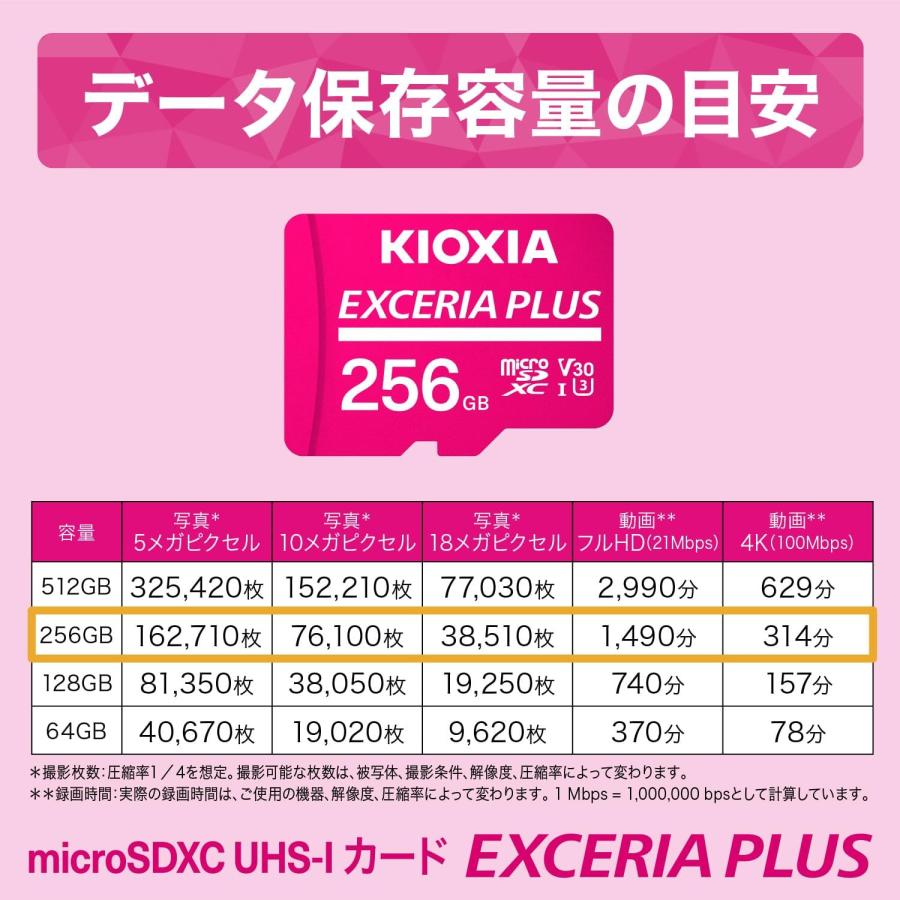 KIOXIA KIOXIA(キオクシア) 旧東芝メモリ microSD 256GB EXCERIA PLUS