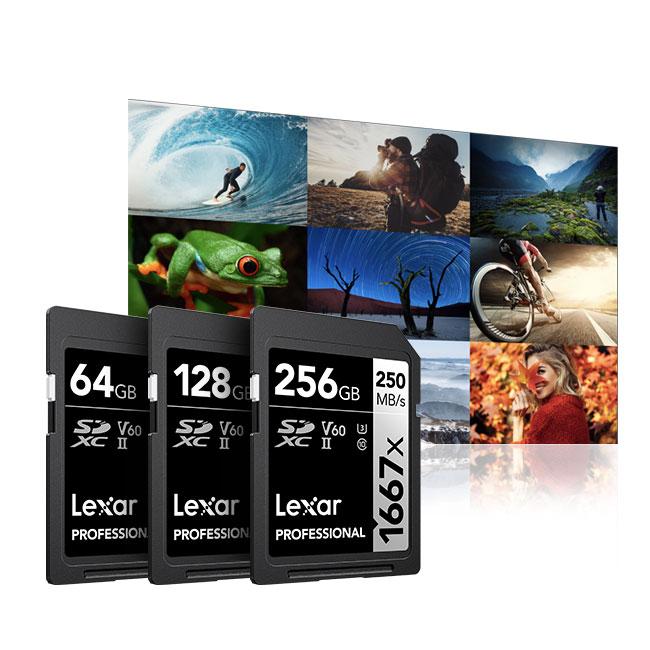 Lexar Professional 1667x SDXCカード 64GB UHS-II カード SILVER シリーズ SDカード 高速転送 4K 動画対応 速度V60ビデオスピード プロフェッショナルユーザー｜monster-storage｜02