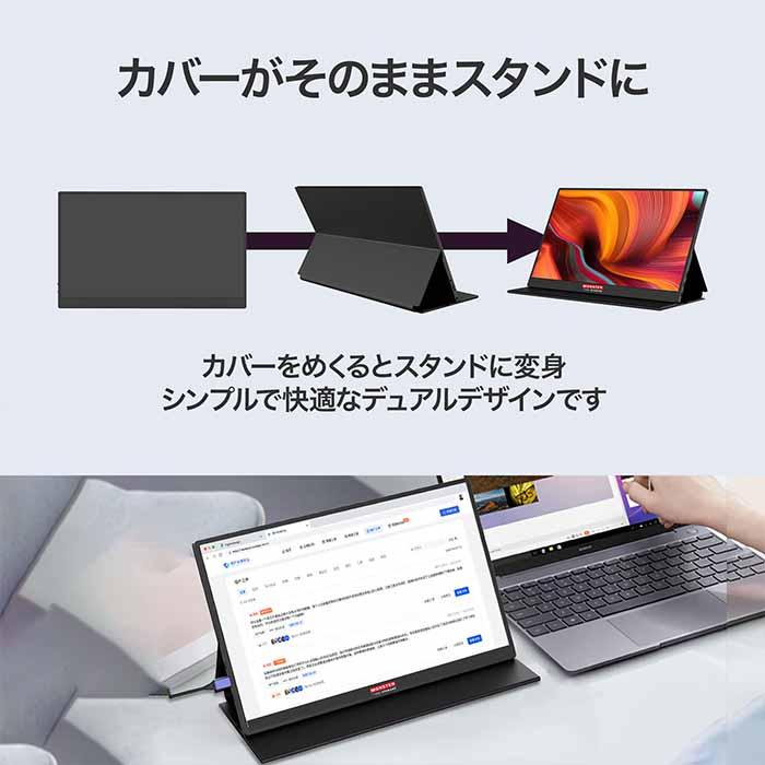 Monster Storage ポータブルモニター 15.6インチ 1920x1080 フルHD