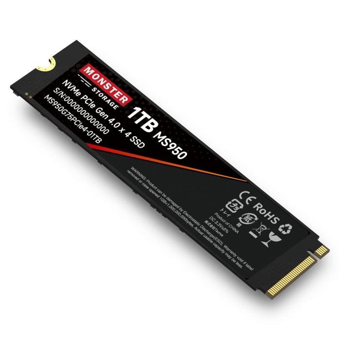Monster Storage Monster Storage 1TB NVMe SSD PCIe Gen 4×4 R:7,400