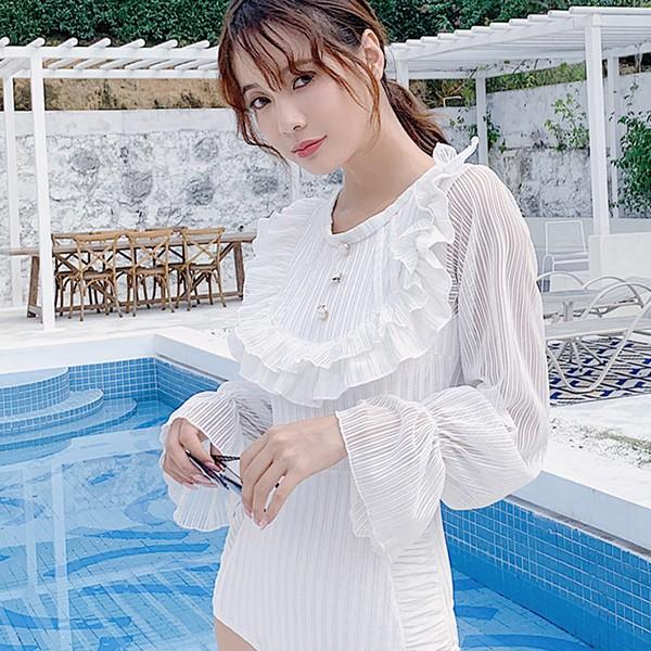 Kol注目 レディース 水着 体系カバー M L Xl ワンピース 露出少なめ おしゃれ かわいい Mzg2 Monsteratokyo 通販 Yahoo ショッピング