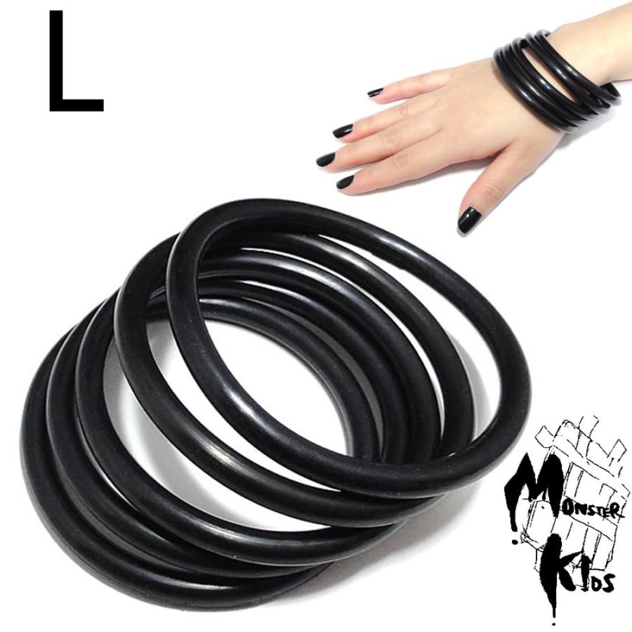 ○1本売り○ラバーブレスレット Lサイズ 約5mm・1本売り・内径：約60mm