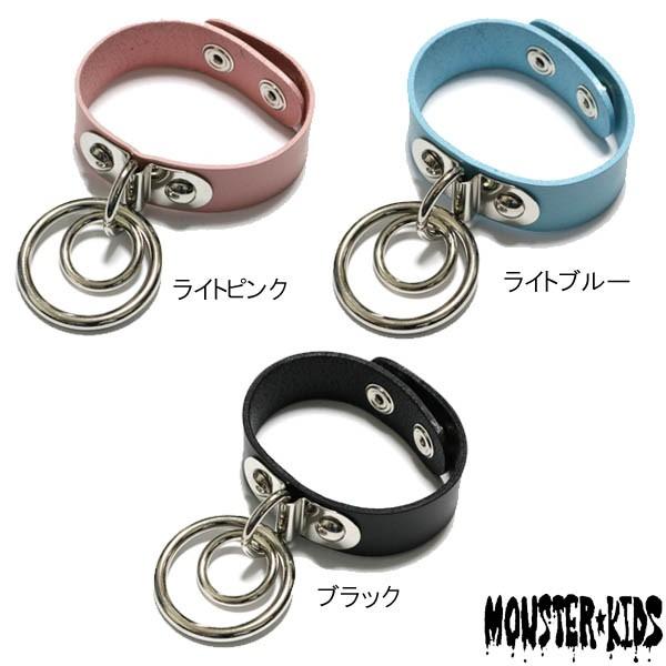 ダブルシドリング(Dリング×2リング)レザーブレスレット 約19mm幅