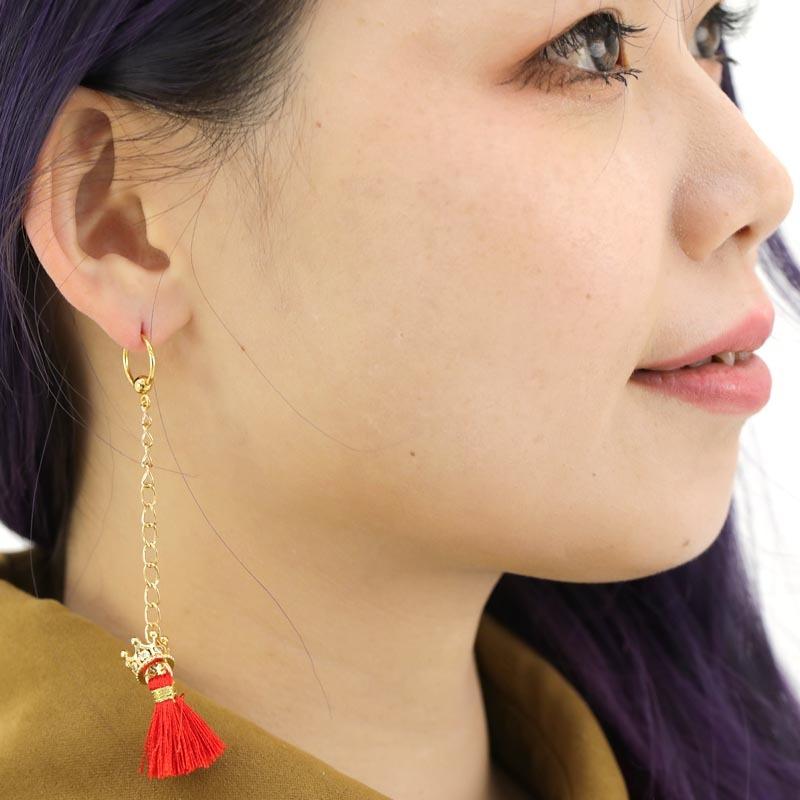 ボディピアス 18G 16G 14G チェーンチャーム デザインビーズリング BCR 