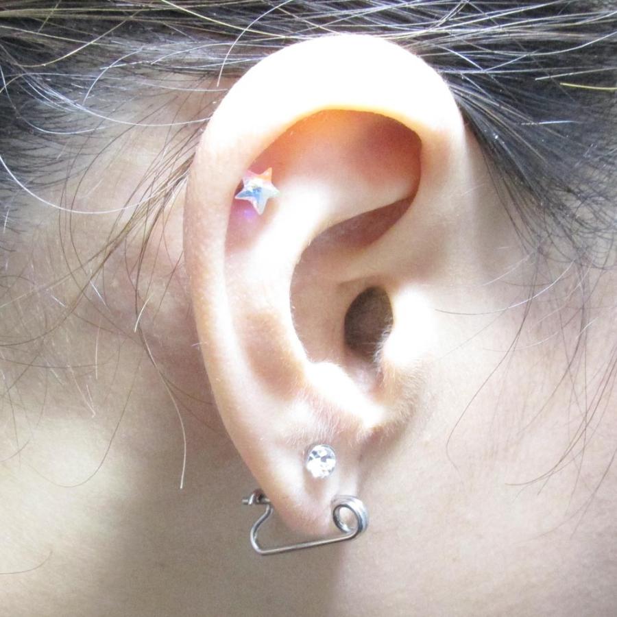 ボディピアス 16G セイフティピン 安全ピン バーベル (1.2mm) BP-BC166