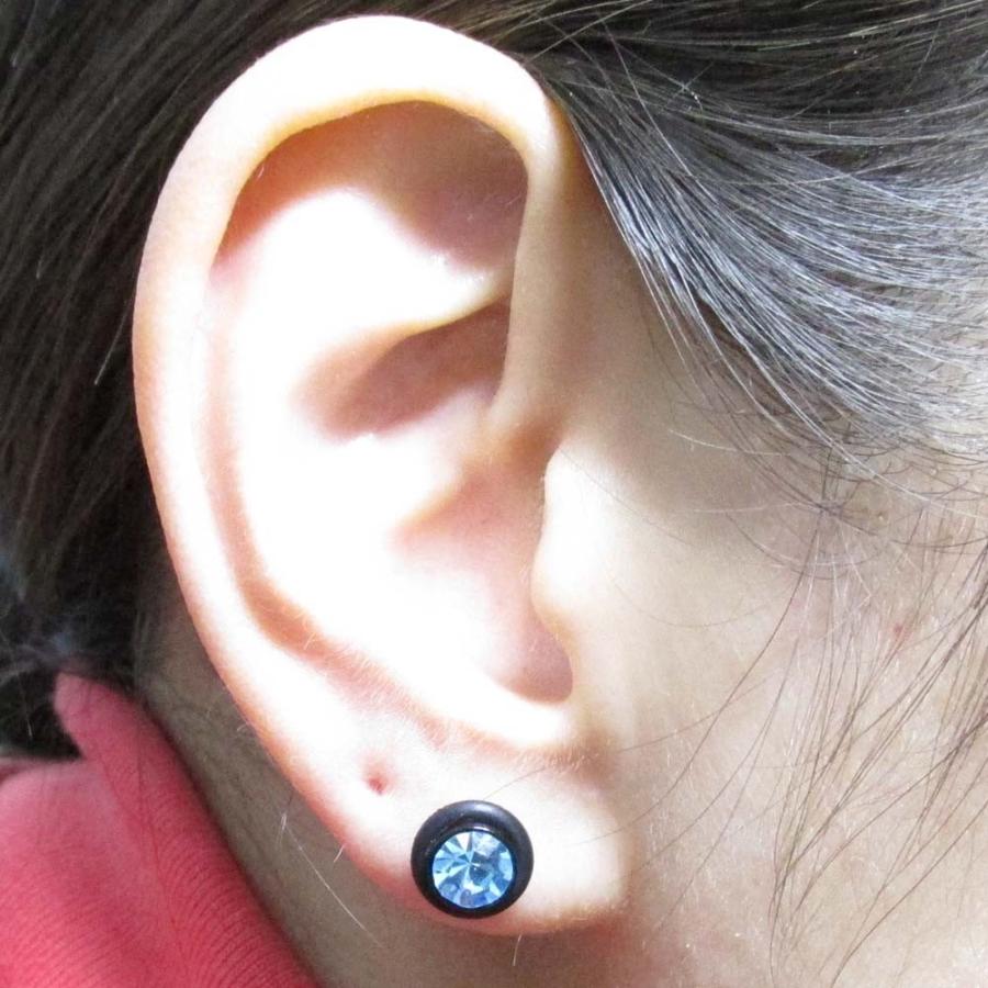 ボディピアス ブラックアクリル ジュエル フェイクプラグ 16G(1.2mm