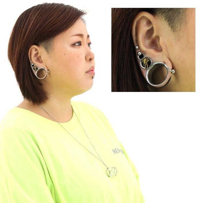ボディピアス 10mm 12mm 14mm 立体デザイン エレファント フレッシュ