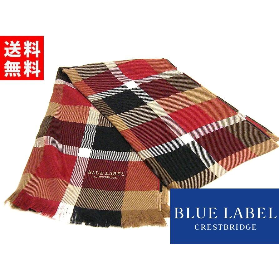 ブルーレーベル クレストブリッジ BLUE LABEL マフラー 羊毛 絹