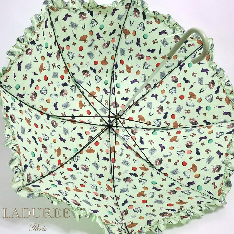 ラデュレ LADUREE 長傘 雨傘 マカロン フリル 正規品 新品 送料無料