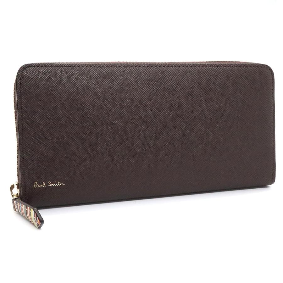 ポールスミス Paul Smith 長財布 ジップストローグレイン ラウンド